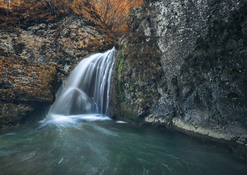водопад, закат, пейзаж Медовый водопадphoto preview