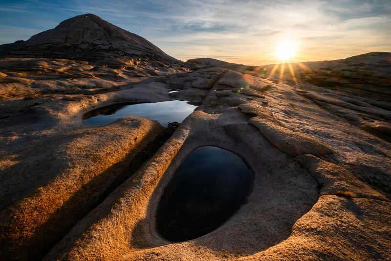 бектау ата, казахстан, рассвет, лужи Рассвет на Бектау Атаphoto preview