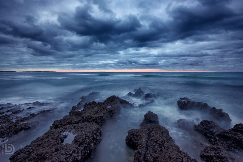 океан, португалия, portugal Отлив на рассвете в Armação de Pera фото превью