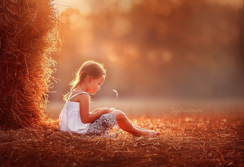 девочка, осень, оранжевый Солнцеphoto preview