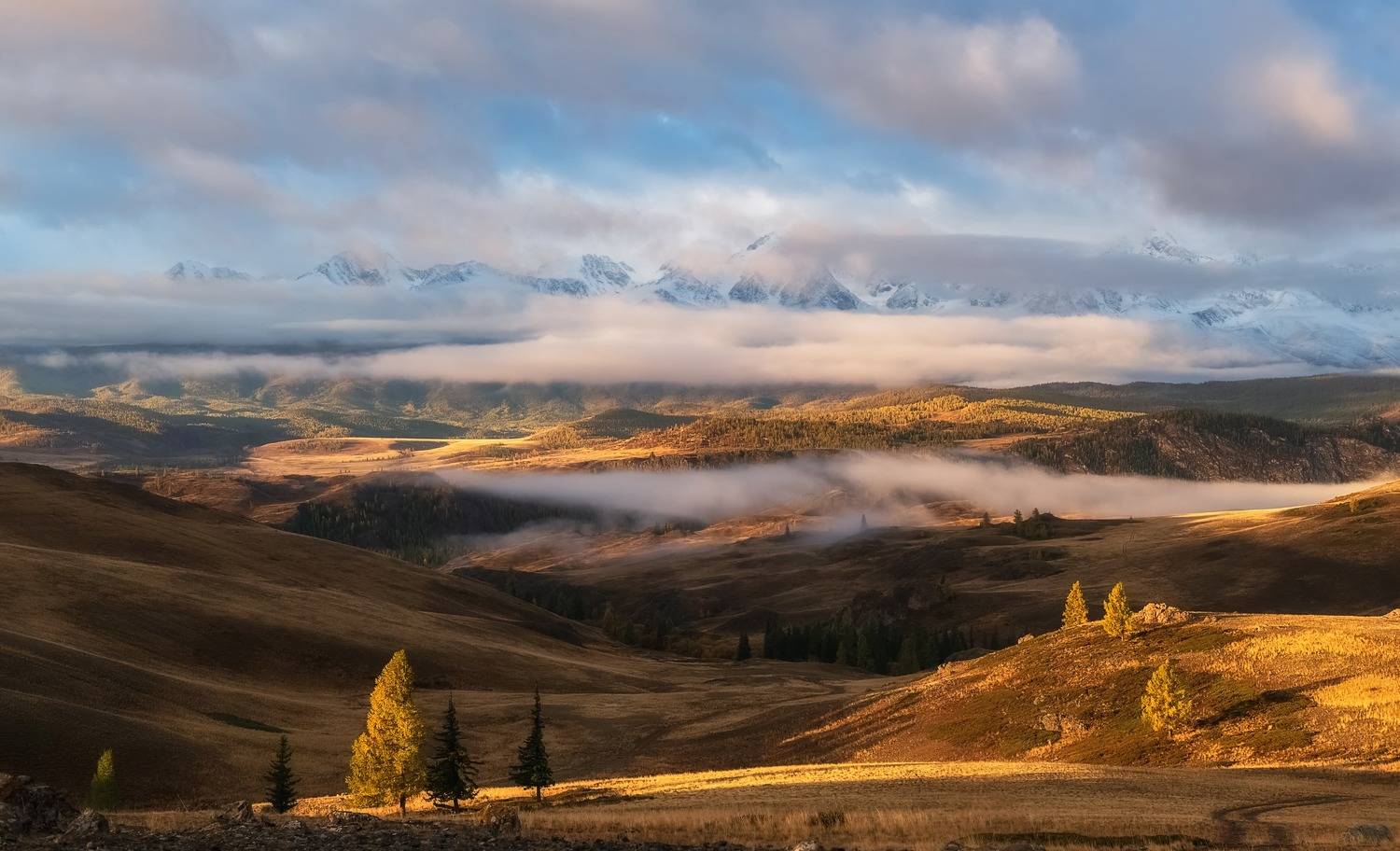 алтай 2023, северо чуйский хребет, осень, туман, Фомина Марина