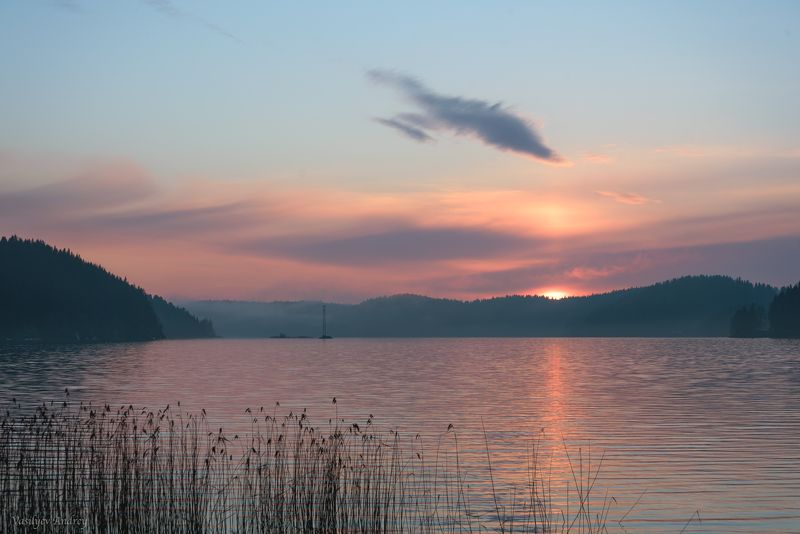 карелия, природа, залив кирьявалахти, закат Закат на заливеphoto preview