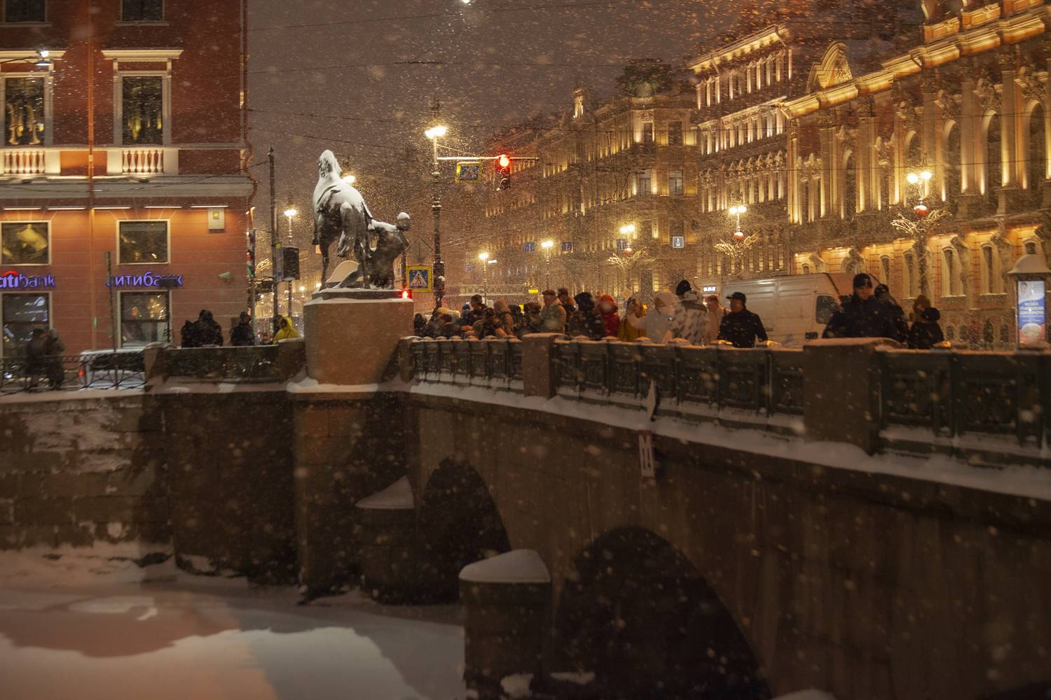 ***. Автор: Сергей Сотников санкт-петербург ночь снег зима питер, Сергей Сотников