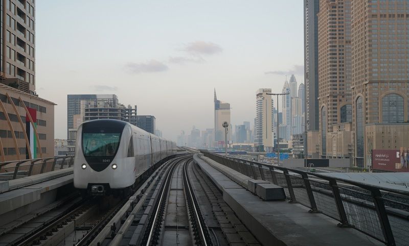 city, skyscraper, morning, subway, train, transport, architecture, movement, future, futurism, concept, megapolis 2035photo preview