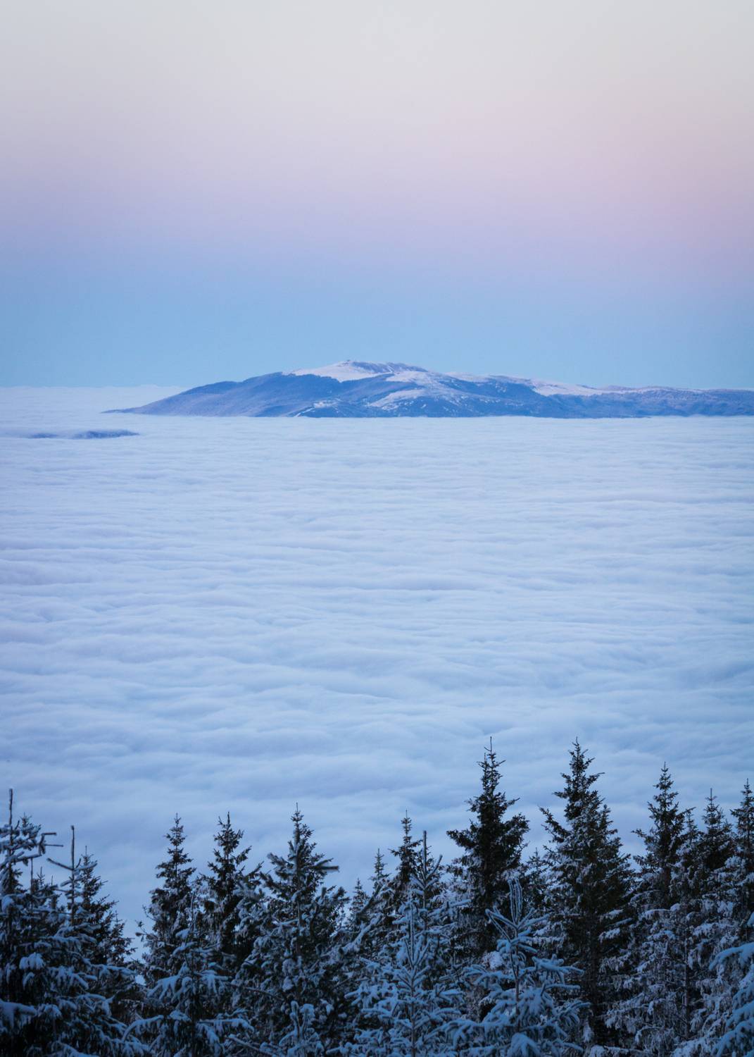 winter, clouds, mountain, peak, Vania Tonova