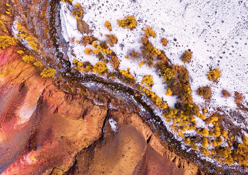 алтай, сибирь, россия, река, осень, горы, природа, пейзаж, altai, siberia, russia, river, autumn, mountains, nature, landscape Инь-Ян зимы и осениphoto preview