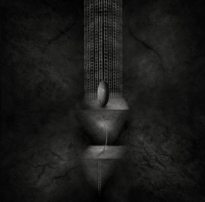 conceptual, fineart, creative, creativity, concept, blackandwhite, photography, photomontage, photomanipulation, bnw, limbo, dark, atmospheric Limbo and Mnemosyne Vphoto preview