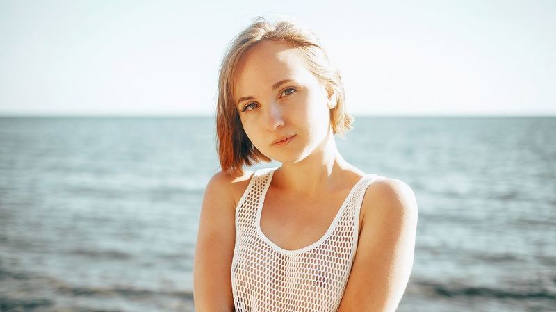 ню, портрет, topless, girl, portrait, artnu, transparent, summer, sea Ellephoto preview