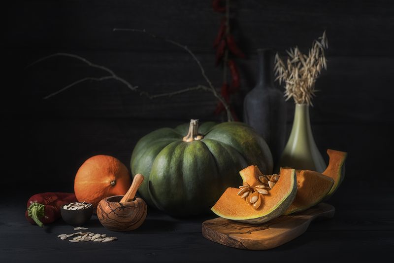 тыква, овощи, осень, осенний, натюрморт photo preview