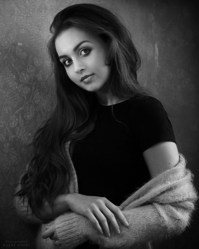 portrait, girl, woman,light, bw, cute, Elenphoto preview