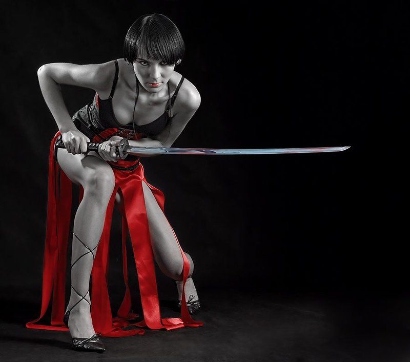 девушка, катана **2*photo preview