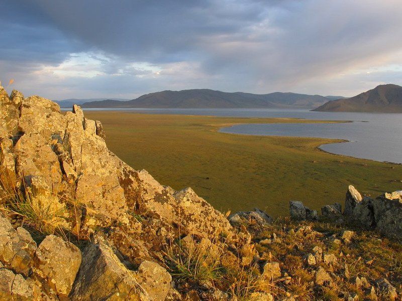 монголия, сагаан нуур, рассвет Начало дня на Белом озереphoto preview