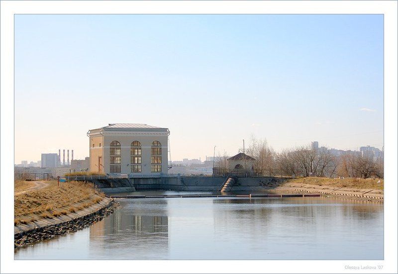москва, тушино, западный мост, весна, вода, отражения, вечереет ранневесеннееphoto preview