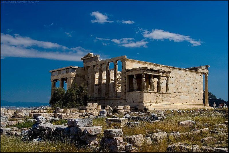 кариатиды, греция, акрополь, архитектура, афины .greece - caryatidesphoto preview