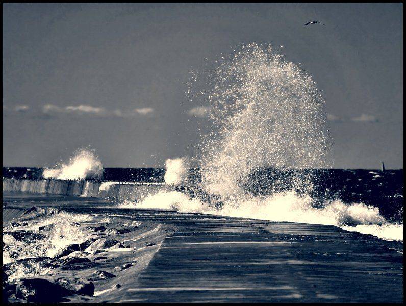 Рижский мол. Ветренно.. Автор: Cairns рига, даугава, мол, ветер, Cairns