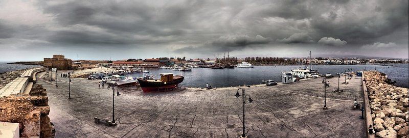 кипр пафос море панорама А погода не очень... фото превью