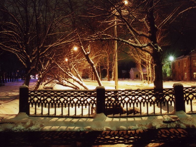 Ночь, зима, фонари...photo preview