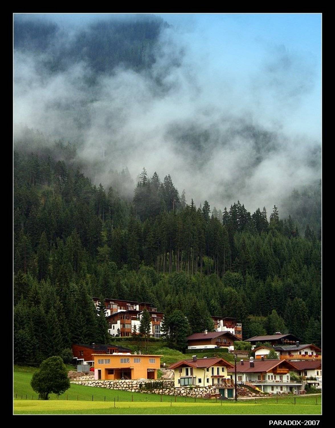 австрия, тирол, лофер, альпы, туман, горы, paradox, PARADOX