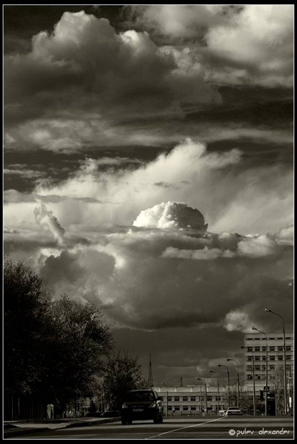 тучи,город,весна,тушино, Александр Путев