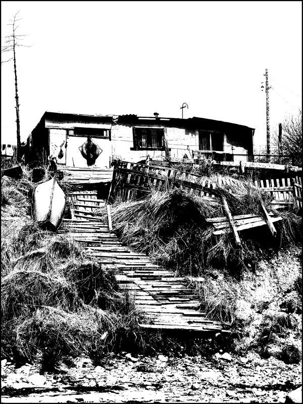 хижина, лодка, рыбак Хижина рыбака фото превью