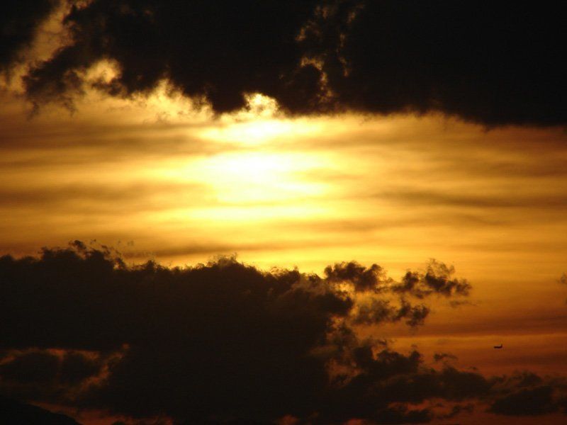 небо, самолет, тучи, облака Дальphoto preview