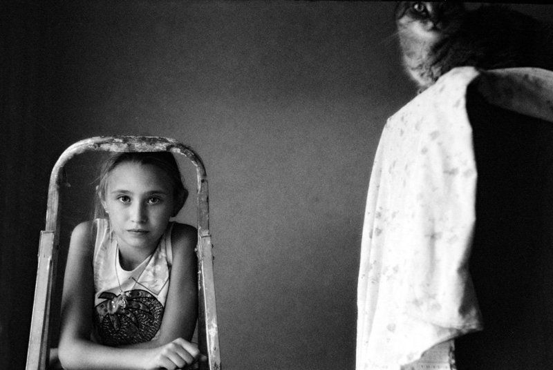 кошка, kodak400, девочка Про девочку и кошкуphoto preview