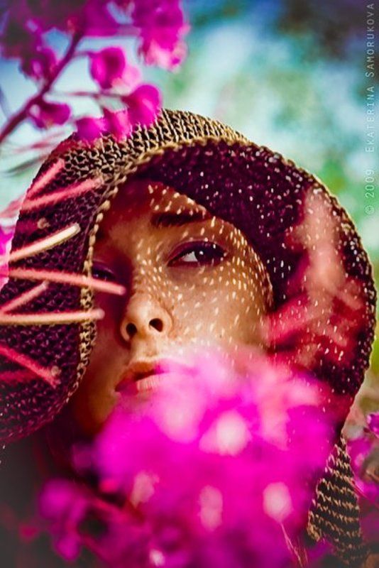 девушка, иван-чай, лето, цыеты, портрет иван-чайphoto preview