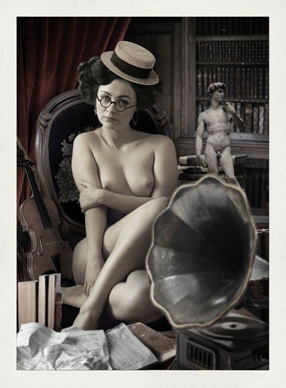 коллаж, ню Жена антиквараphoto preview