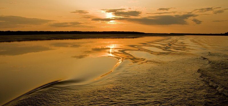 пейзаж, природа, север,закат закат на водеphoto preview