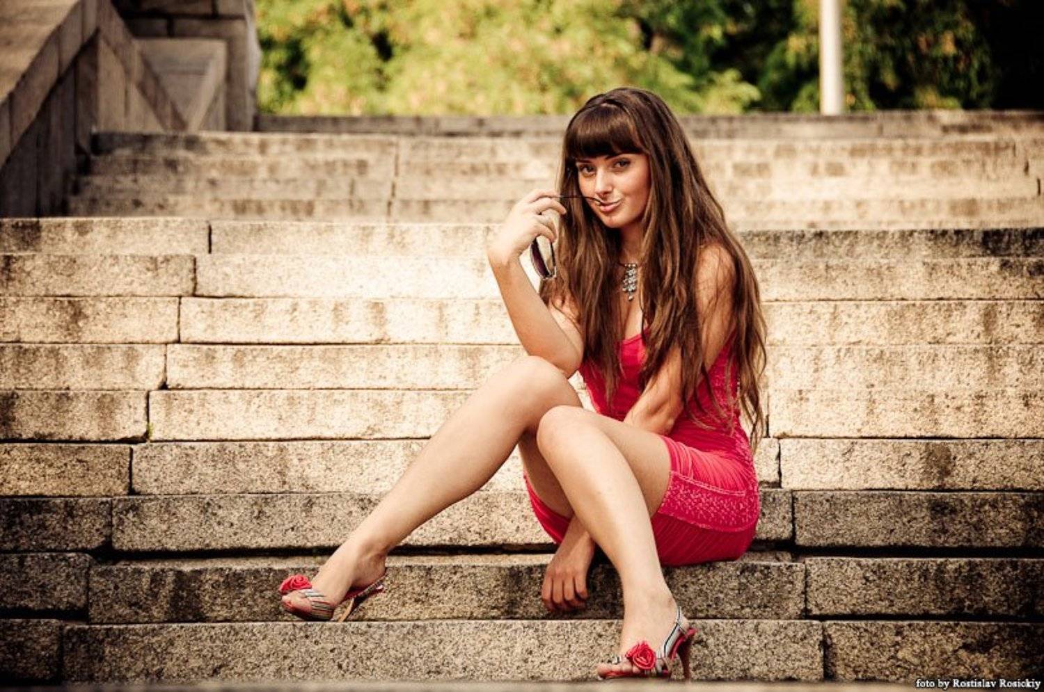 девушка, модель, город, гламур, стиль, ступеньки, очки, взгляд, Ростислав Росицкий