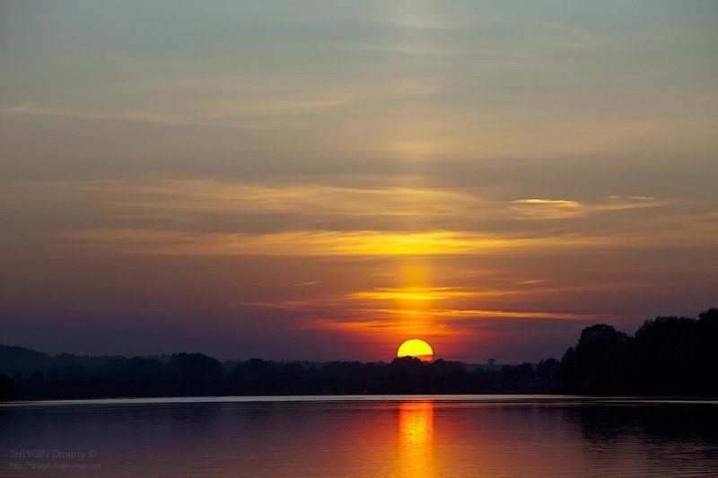 ока, закат, пейзаж Ока в предвечернемphoto preview