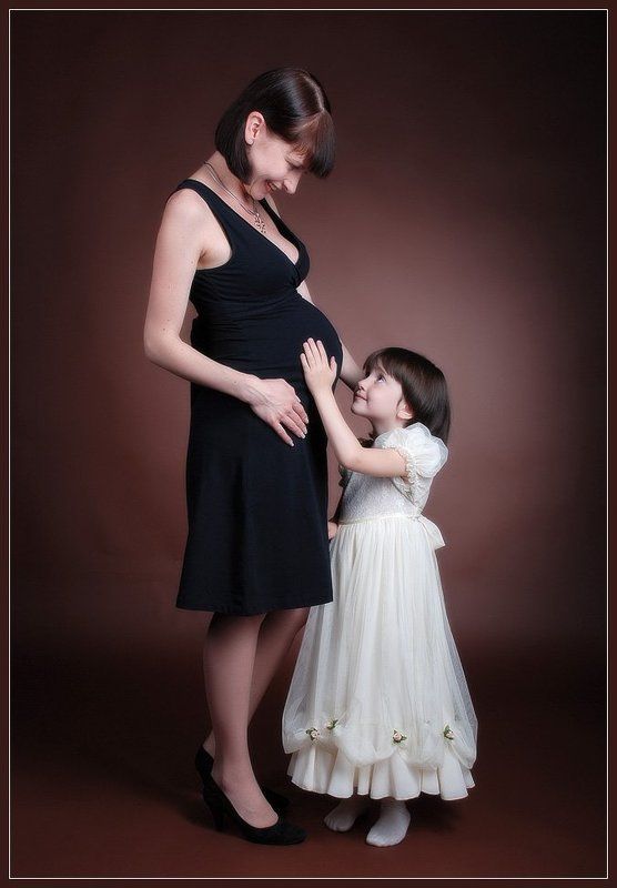 портрет, женщина, девочка, студия Портрет для троихphoto preview