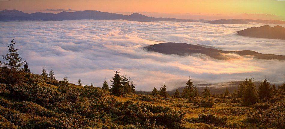 ...на рассвете.... Автор: Piligrim карпаты, природа, пейзаж, горы, панорама, Piligrim