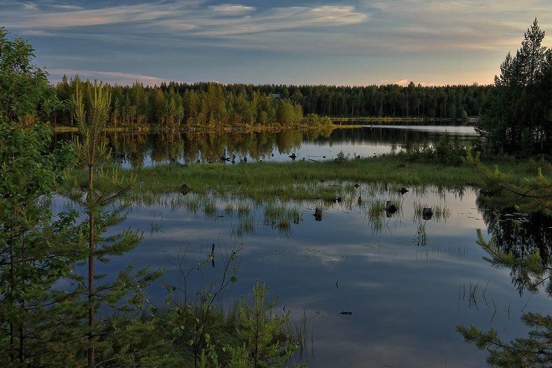 карелия, вечер Северный вечер фото превью