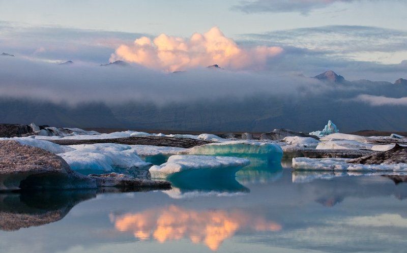 исландия Дрейфующий во сне ледphoto preview