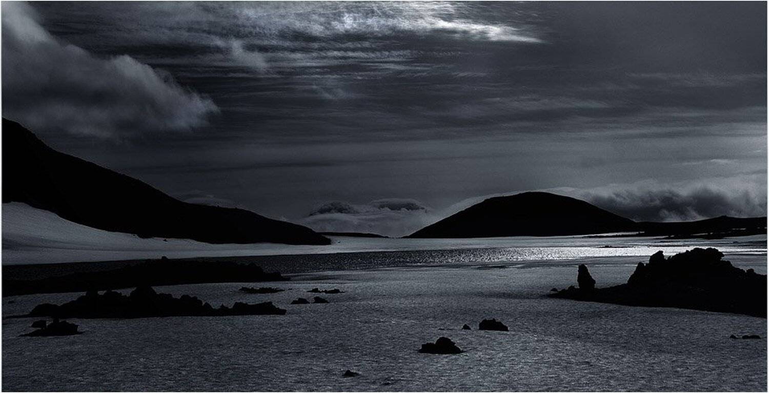 Лунная соната.... Автор: Татьяна Гориловская камчатка, снег, озеро, луна, Татьяна Гориловская