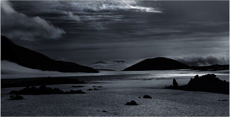 камчатка, снег, озеро, луна Лунная соната...photo preview