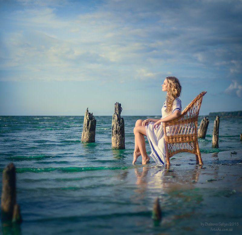 Девушка, Море, Портрет ...photo preview