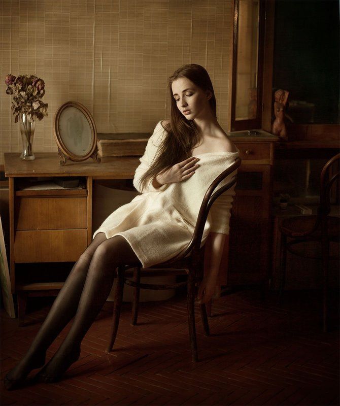 Девушка, Естественный свет, Женский портрет, Портрет, Санкт-Петербург, Старая квартира, Элина photo preview