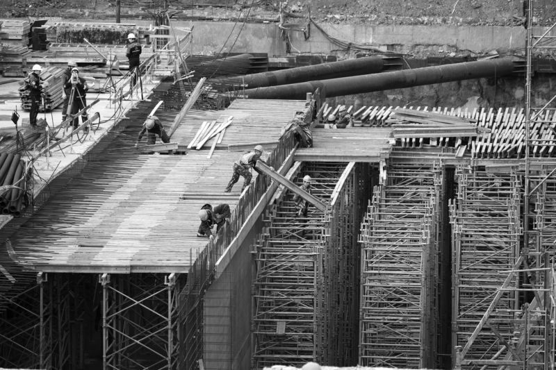 Реконструкция ГЭС2, леса, опалубка, настил, двутавры Чащобаphoto preview