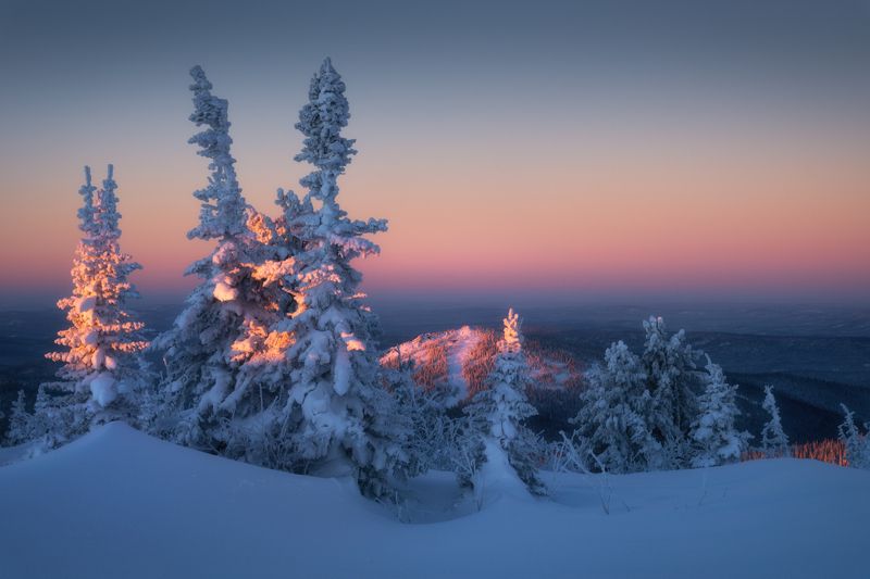 шерегеш, горная шория, кемеровская область, куржак, рассвет в горах, зимний рассвет, краски зимы, зимний пейзаж, зима, утуя Утуя и пояс Венерыphoto preview