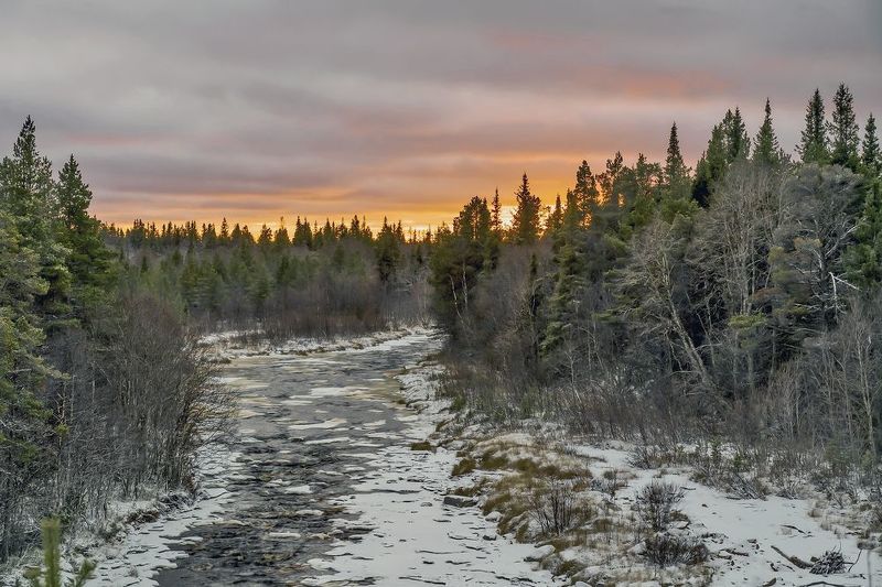 Поздно вечером на закате -photo preview