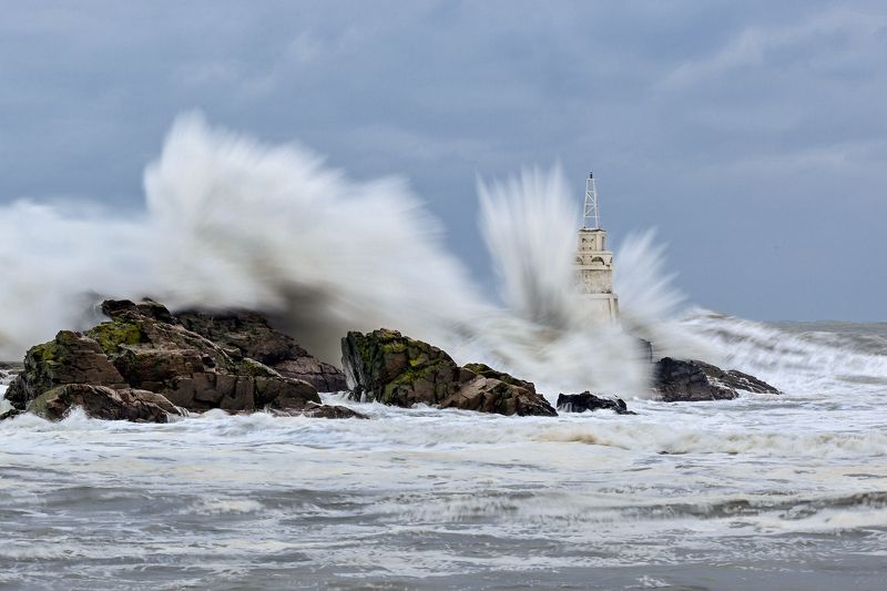 storm, landscape, nikon, sea, ahtopol, bulgaria, seamark photo preview