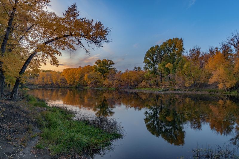 река урал, орск, осень, природа Осенний вечерphoto preview