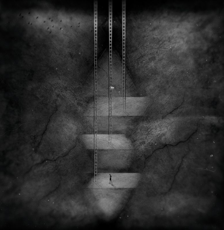 conceptual, fineart, creative, creativity, concept, blackandwhite, photography, photomontage, photomanipulation, bnw, limbo, dark, atmospheric Limbo and Mnemosyne VIIphoto preview