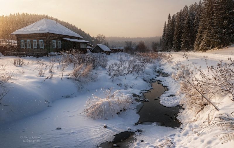 низкое, деревня, село, кишертка, зима, речка,снег Деревня Низкое и речка Кишерткаphoto preview