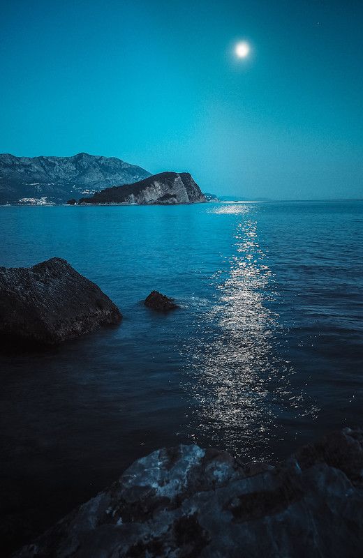 пейзаж, море, луна, ночь, landscape, sea, moon, night Серебро ночиphoto preview