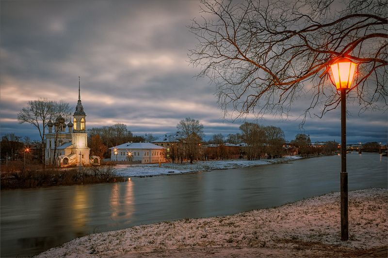 вологда, рассвет, река, архитектура, пейзаж, свет, цвет, александр никитинский Скоро рассвет...photo preview