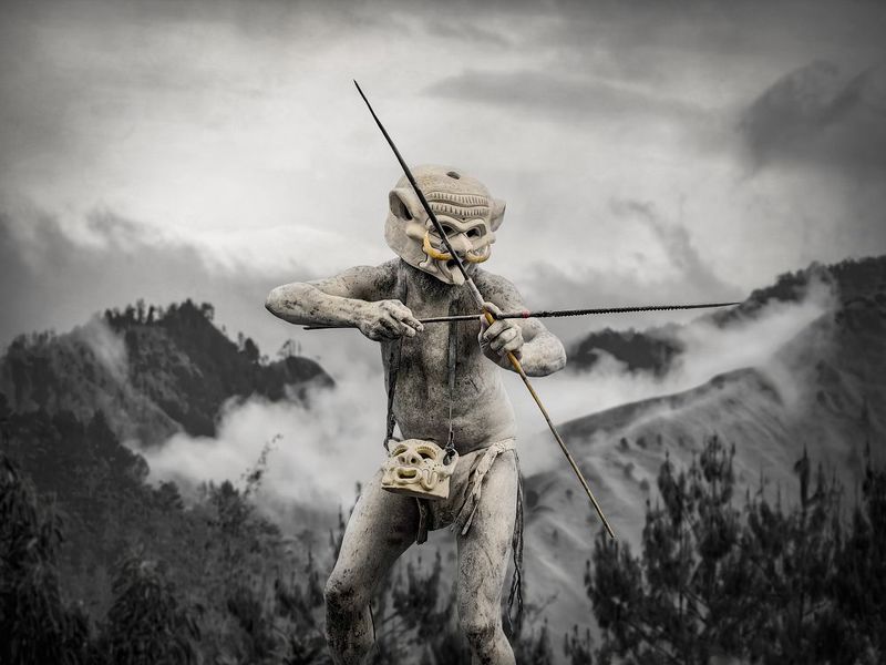 goroka,in,the,eastern,highlands,province,papua,new,guinea, Mudmen man, Papua New Guineaphoto preview