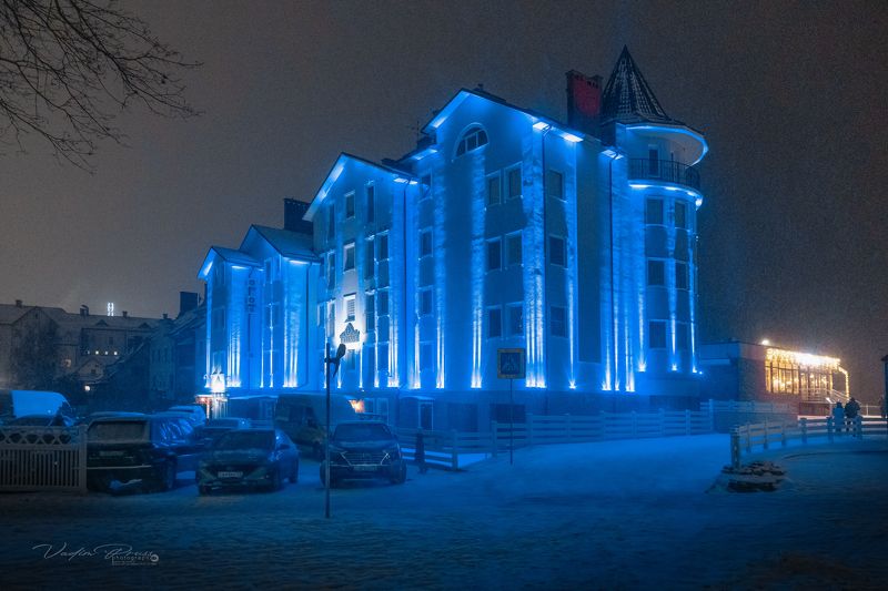 Рождество, Зеленоградск,Россия, курорт, зима, улица, фотография, ночь, Свирин Вадим, город, Christmas, Zelenogradsk, Russia, resort, winter, street, photography, night, Vadim Svirin, city «Огни Зеленоградска»photo preview